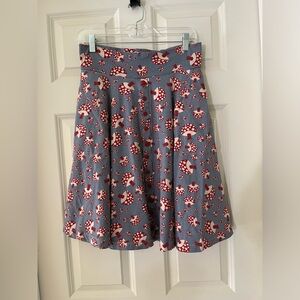 Effie's Heart The Hiking Skirt - Champignon-dusty blue w/red mushrooms-hippie XL